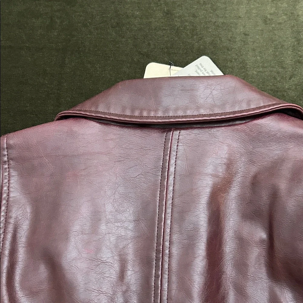 Levi's Women's oxblood color faux leather Jacket - Picture 13 of 15